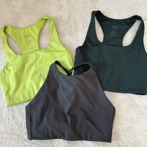 Two Girlfriend Collective Paloma Bra Top Size XS/S Racerback Sports Bra Lot Of 3